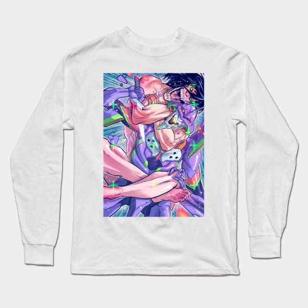 Eva vs Titan Long Sleeve T-Shirt by dracoimagem